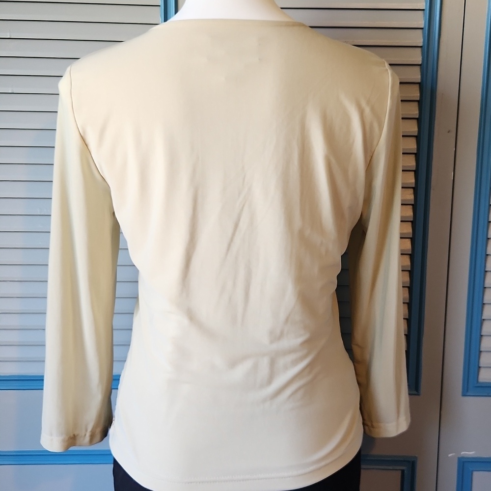 Spenser Jeremy Beige Embroidered Top - Picture 10 of 11
